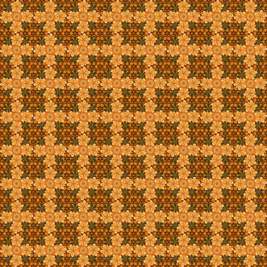 Dijital vektör illüstrasyon, doğal elementler, modası geçmiş tarzda. Çiçeklerle süslenmiş kusursuz bir çiçek arkaplanı. Çiçek kompozisyonu ve klasik tarzda renkli baskılar.