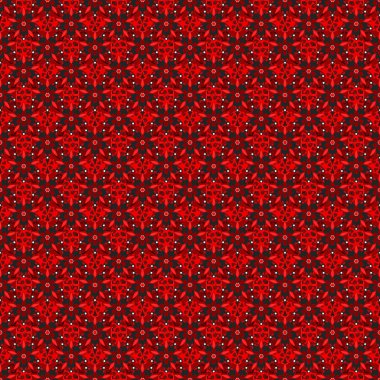 Pembe, siyah ve kırmızı tekrarlayan elementlerle kusursuz soyut desen. Oriental vektör klasik desen.