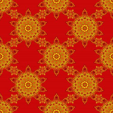 Laconic düğün kartı kırmızı, turuncu ve sarı süslemeli. Klasik dantel damaske desenli kusursuz örnek davet. Basit bir tasarım ile duyuru kartı.