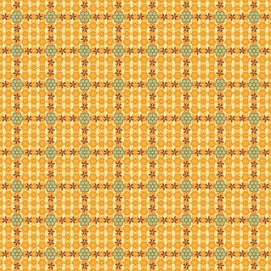 Millefleur 'lar. Tekstil ya da kitap kapakları, hediye paketi ve koleksiyon defteri için kusursuz bir arka plan. Küçük çaplı çiçeklerde basit, pürüzsüz bir desen. Bej, turuncu ve sarı renkli özgürlük biçimi.