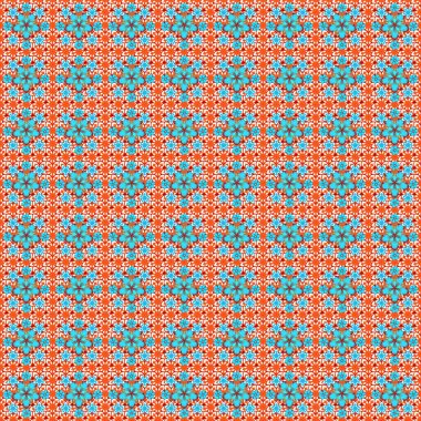 Tasarımınız için çiçeklerle süslenmiş romantik bir arka plan. Mavi, turuncu ve beyaz renkte bir sürü çiçek. Sevimli kusursuz desen tasarımı.