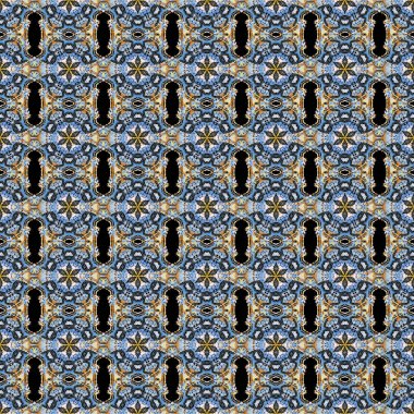 Çiçekli ve Mandala elementli zarif, pürüzsüz bir desen. El çizimi güzel bir vektör çizimi.