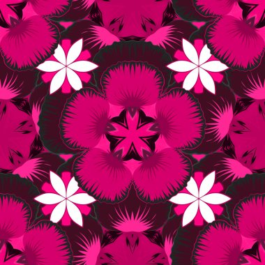 Lüks çerçeveler ve dekorasyon. Viktorya dönemi tarzında kusursuz desen. Vignette ve sınırlar veya dizayn şablonu için vektör mor, pembe ve mor elementler.