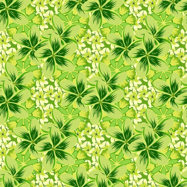 Motif Floral Sans Couture Dans Les Couleurs Beige Jaune Vert — Image vectorielle