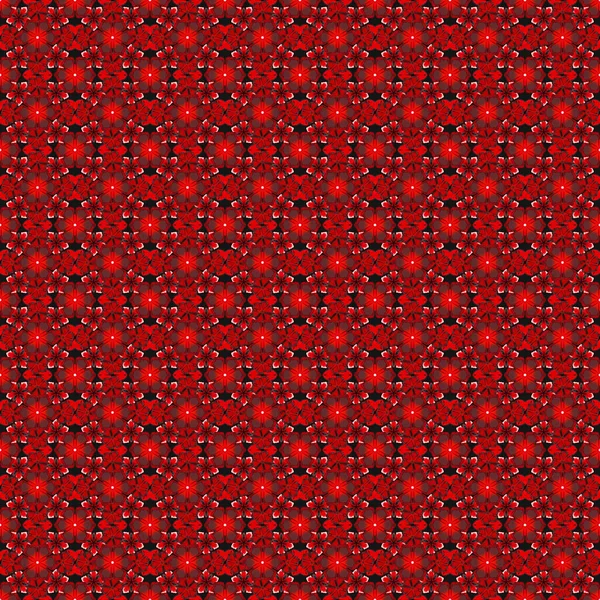 Багато Квітів Чорно Червоного Кольору Милий Векторний Безшовний Візерунок Безліччю — стоковий вектор