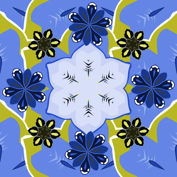 Gyönyörű Akvarell Virágok Fényes Festészet Ihlette Virág Nyomat Vektor Zökkenőmentes — Stock Vector