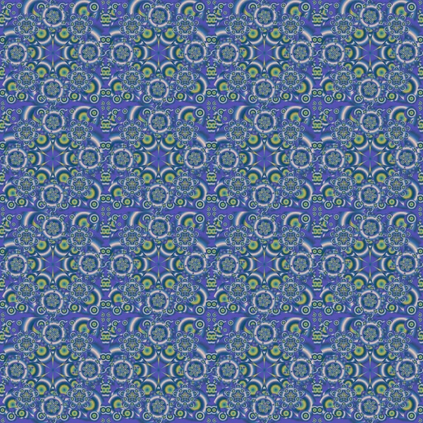 Adorno Sin Costura Vectorial Colores Gris Azul Verde Damasco Angustiado — Archivo Imágenes Vectoriales