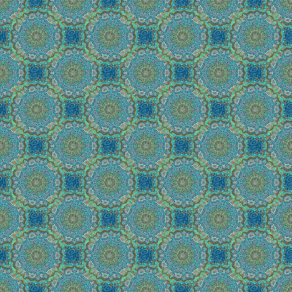 Dekorativ Symmetri Arabesque Vektorillustration Medeltida Blommigt Kungligt Mönster Grå Blå — Stock vektor