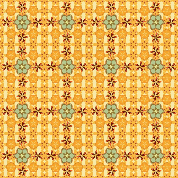 Απρόσκοπτο Σχέδιο Κίτρινο Μπεζ Και Πορτοκαλί Χρώμα Χαριτωμένο Απρόσκοπτη Floral — Διανυσματικό Αρχείο