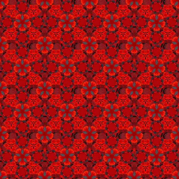 Vektor Nahtlose Textur Östlichen Stil Ornate Rote Lila Und Schwarze — Stockvektor