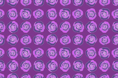 Kusursuz desenli soyut mor renkli güller..