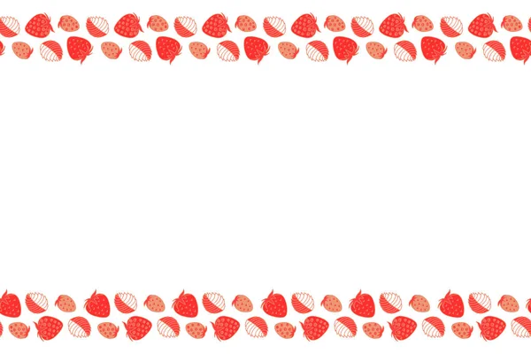 Nahtloses Muster Den Farben Weiß Rot Und Orange Aquarell Horizontalbild — Stockfoto