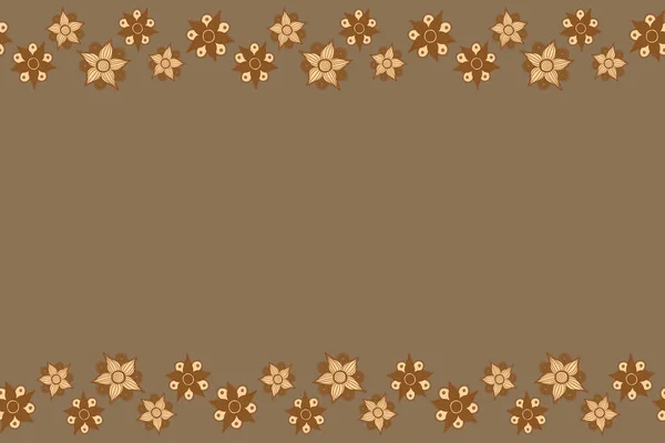 Fond Abstrait Printanier Avec Des Fleurs Horizontales Marron Beige Orange — Photo