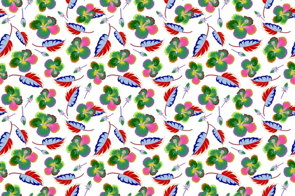 Aloha Hawaiian Shirt Hibiscus Pattern White Background — Stock Photo, Image