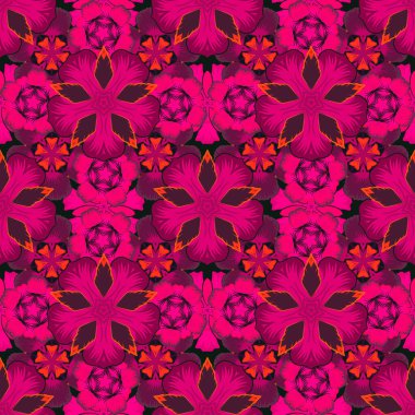 Davetiye şablonu için kırmızı ve mor renklerde soyut vektörsüz desen.