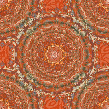 Noel kar taneleri turuncu, kahverengi ve bej renklerinde karalamalar ve noktalar. Güzel kış sanatı. Kış pansiyoneri. 2019 Noel 'inde kusursuz desen.