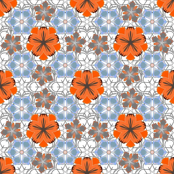 Modèle Ornement Noël Sans Couture Vectoriel Illustration Fond Scintillante Orange — Image vectorielle