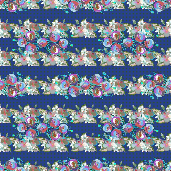 Flor Tropical Abstrato Raster Fundo Padrão — Vetor de Stock