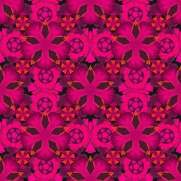 Modèle Abstrait Vectoriel Sans Couture Dans Les Couleurs Magenta Rouge — Image vectorielle