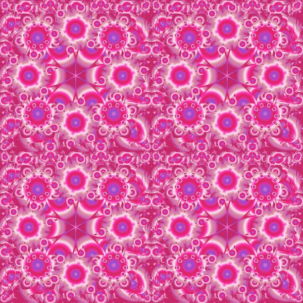 Estilo Oriental Patrón Sin Costuras Damasco Colores Magenta Rosa Violeta — Archivo Imágenes Vectoriales