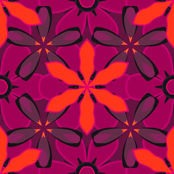 Modèle Sans Couture Éléments Vectoriels Rouge Magenta Violet — Image vectorielle