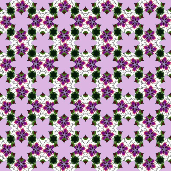 Modèle Abstrait Sans Couture Avec Des Éléments Répétitifs Violets Gris — Image vectorielle