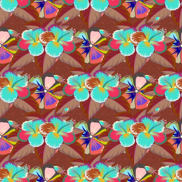 Patrón Sin Costuras Elegancia Abstracta Vectorial Con Fondo Floral Colores — Vector de stock