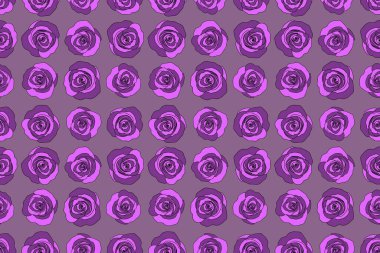 Gri ve mor çiçek yaprakları, gülleri kapat, güzel soyut, dikişsiz desen.