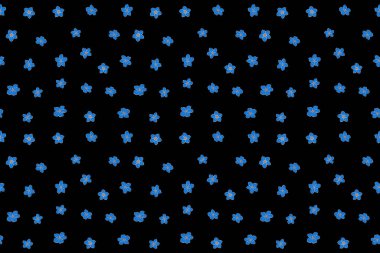 Elle çizilmiş küçük çiçekli pürüzsüz desen. Turuncu, mavi ve bej renklerinde stilize edilmiş küçük çiçekler..