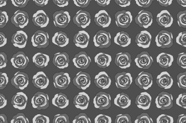 Arkaplan çizimi. Gri renklerde, soyut, pürüzsüz desen. Doğa gülleri.
