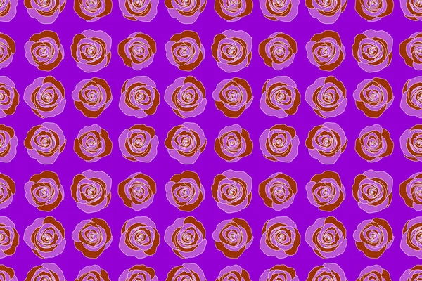 Bunte Rosen Mit Einem Band Von Blumen Aquarellmalerei Nahtloses Muster — Stockfoto