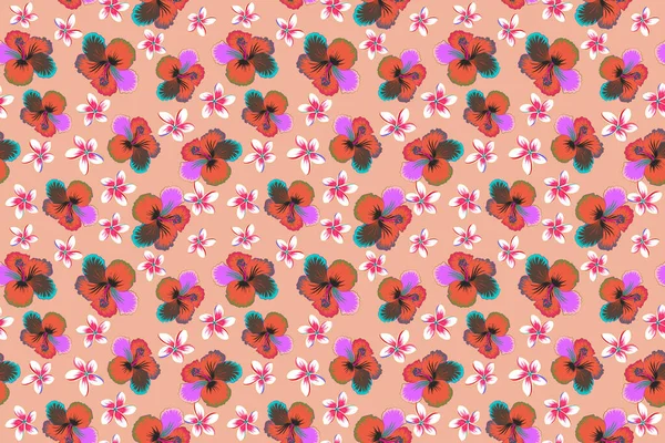 Floral Sur Fond Rose Motif Floral Tropical Sans Couture Avec — Photo