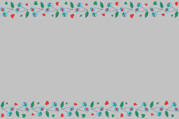 Seamless Pattern Place Your Text Greeting Card Horizontal Blue Gray — Stock Photo, Image