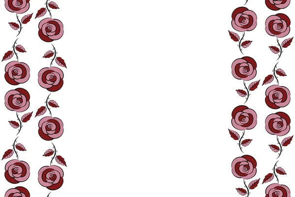 Tieni Arte Della Rosa Verticale Rosa Texture Illustrazione Modello Astratto — Foto Stock