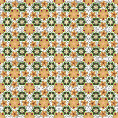 Kart, davetiye, düğün, ambalaj kağıdı için el çizimi vektör deseni. Sarı, gri ve yeşil simli çizgiler, zikzak sembolü, dalgalı şeritler, pürüzsüz doku çizgileri..