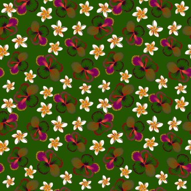 Bej, kahverengi ve yeşil amber çiçekleri. Yaprakları soyutlanmış. El çizimi eskiz. Suluboya boya etkisi, Vektör çizimi. Hibiscus çiçekleri bej, kahverengi ve yeşil renklerde.