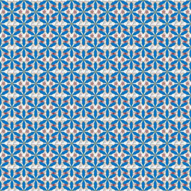 Vektör çiçekleri pürüzsüz desenli pembe, gri ve mavi renklerde. Bir sürü şirin çiçek var..