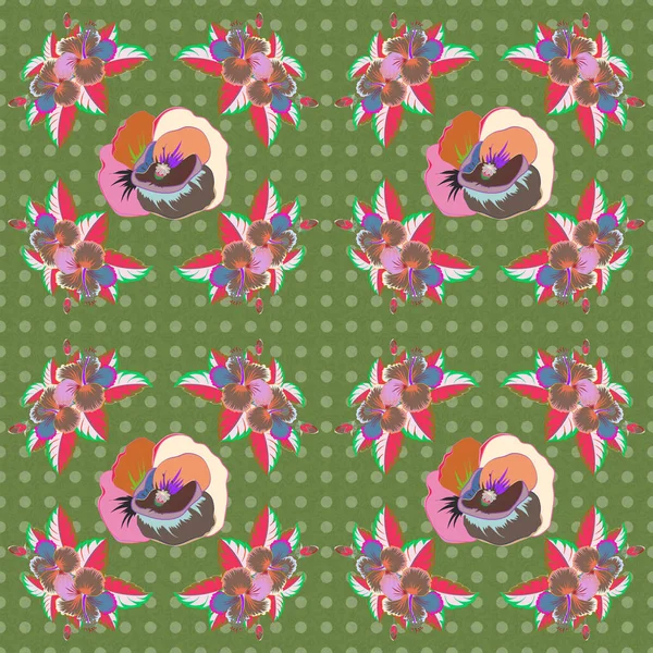 Εικονογράφηση Λουλουδιών Απρόσκοπτη Μοτίβο Floral Μοτίβο Απρόσκοπτη Floral Σχέδιο Λουλούδια — Διανυσματικό Αρχείο