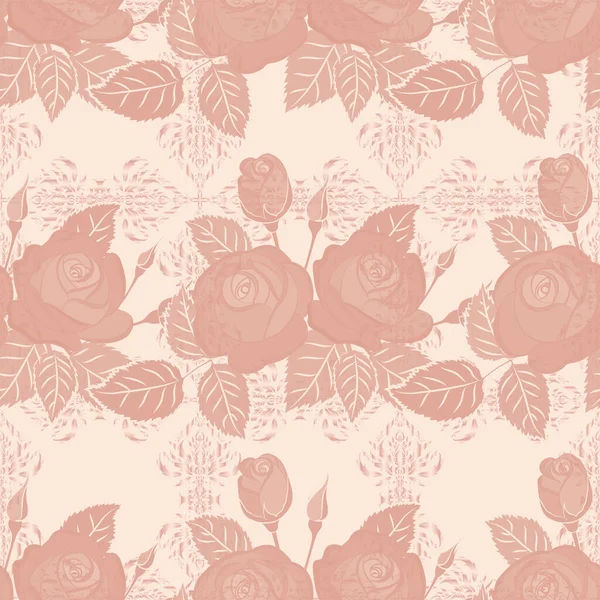 Vektor Romantischer Hintergrund Für Webseiten Hochzeitseinladungen Textilien Tapeten Aquarell Rosenblüten — Stockvektor