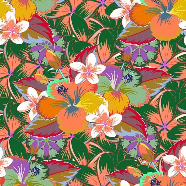 Estampado Boho Arte Tribal Fondo Flores Vintage Textura Fondo Papel — Archivo Imágenes Vectoriales