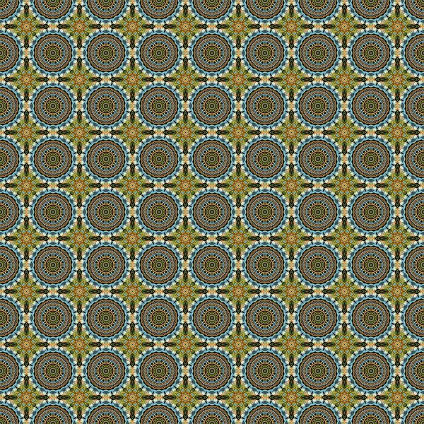 Vector Illustration Ikat Damask Seamless Pattern Background Tile — Stock Vector