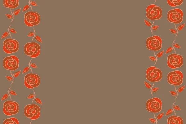 Handgezeichnetes Nahtloses Muster Blumenhintergrund Mit Kopierraum Platz Für Ihren Text — Stockfoto