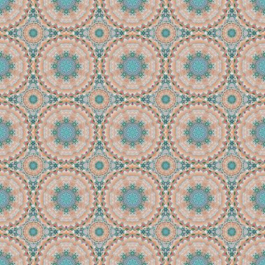 Kusursuz damaske deseni. Vektör çizimi. Bej, gri ve mavi renklerde Victoria dönemi arkaplanı..