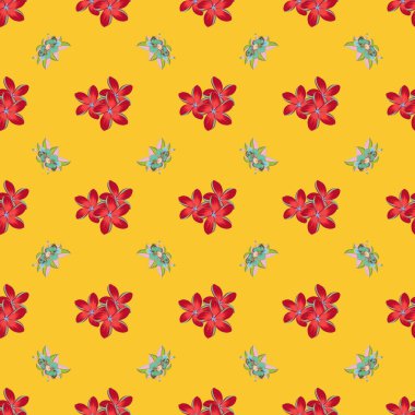 Çiçek arkaplan. Bej ve yeşil renklerde kusursuz vektör deseni.