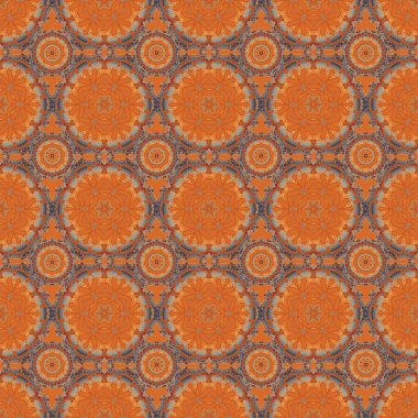 Vektör kar taneleri arka planı. Kahverengi, turuncu ve pembe kar tanelerinin düz dizaynı izole edilmiş. Kar taneleri deseni. Kar tanesi pürüzsüz desen.