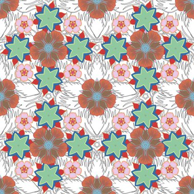 Düğün davetiyeleri, kartvizit, sertifika, logo şablonu için süs eşyası. Vektör dairesi mavi, pembe ve mor ızgara ve elementler. Şirin tasarım şablonu.