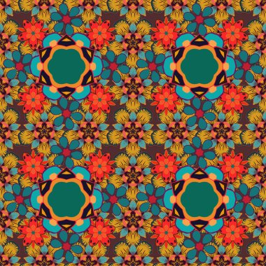 Yatak çarşafları, ceket, paket tasarımı, kumaş veya moda konseptleri için tekstil baskısı. Çiçekli arka plan, suluboya etkisi. Çiçekler ve yapraklar sarı, mavi ve turuncu renklerde vektörsüz desen