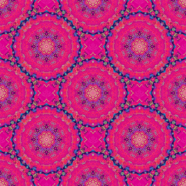 Patrón Damasco Sin Costuras Magenta Púrpura Violeta Fondo Pantalla Clásico — Vector de stock