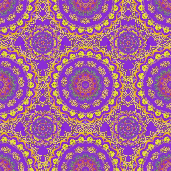 Lindo Color Violeta Púrpura Amarillo Ilustración Vectorial Sin Costuras Dibujado — Archivo Imágenes Vectoriales