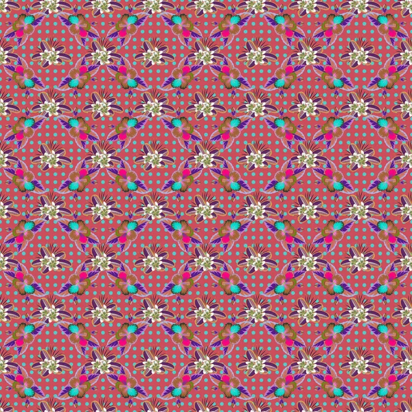 Una Trama Étnica Abstracta Estampado Boho Arte Tribal Fondo Flores — Archivo Imágenes Vectoriales